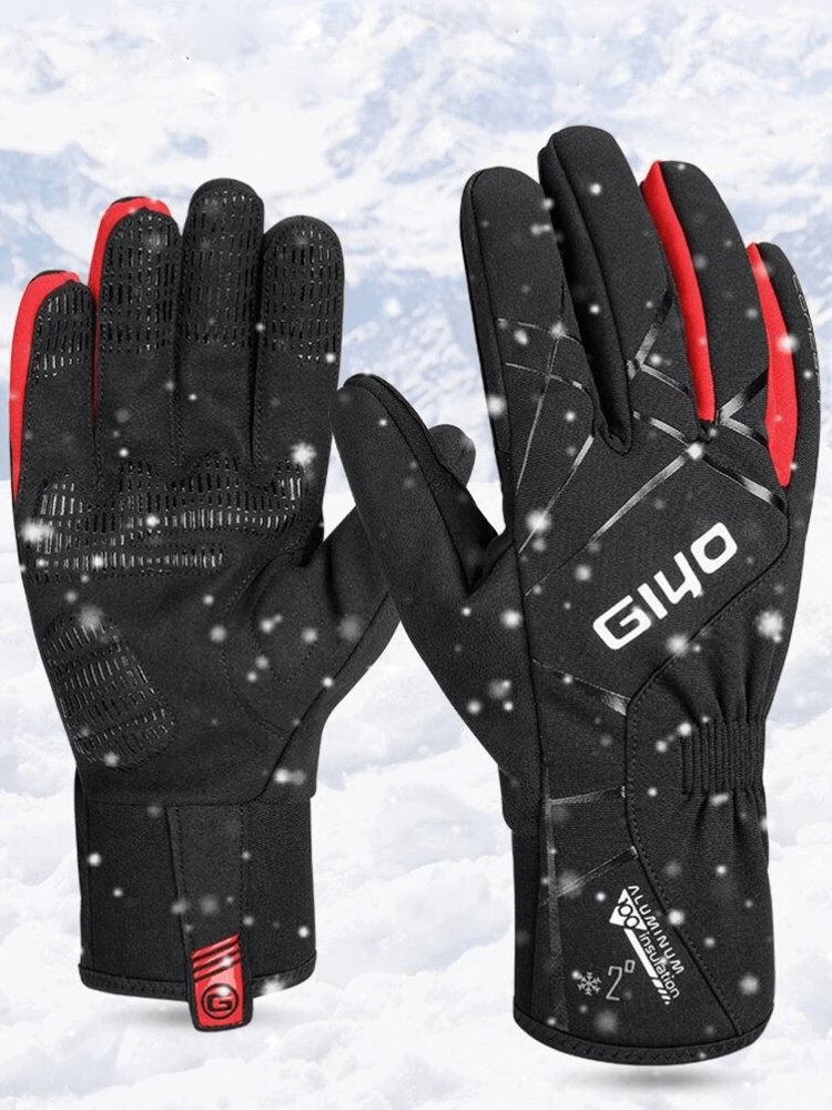 Extended Cycling Thickened Windproof Gloves for Men and Women, unisex design, full finger, anti-slip, breathable in snow.