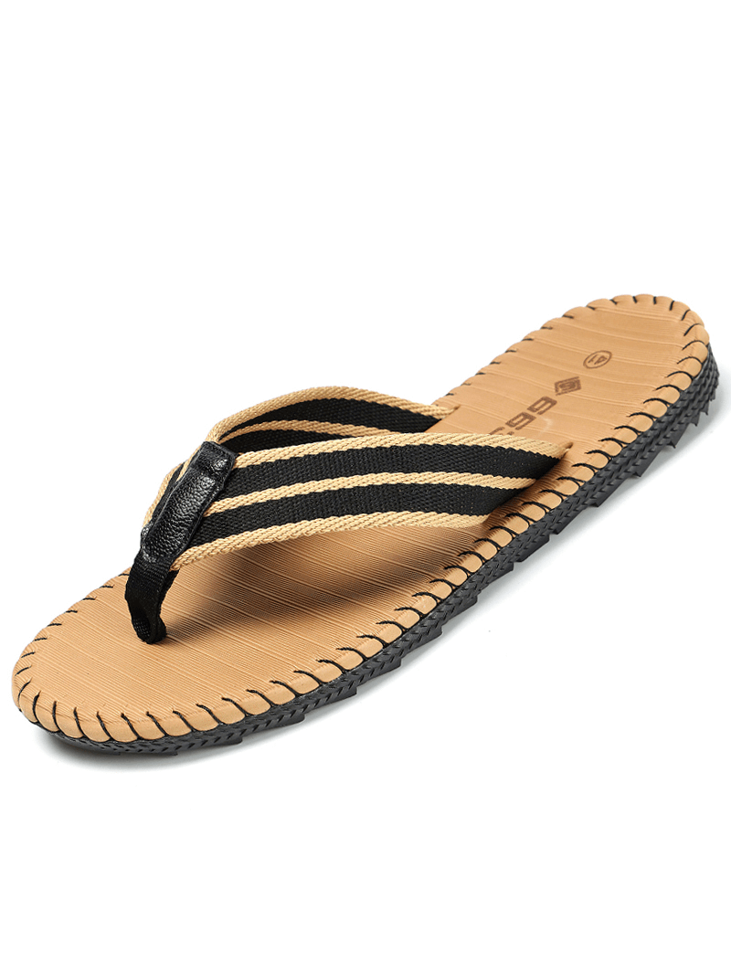 Fashion breathable lightweight casual beach flip flop for men - SF1195, featuring EVA material and rubber outsole.