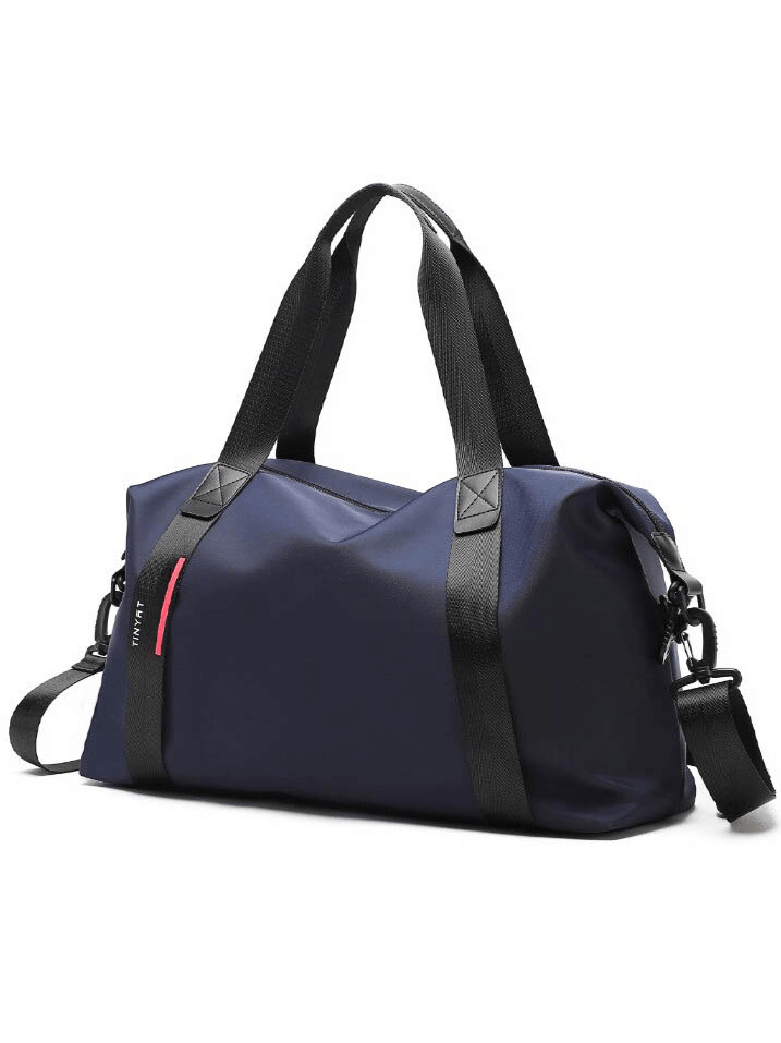 Navy blue fashion casual sports shoulder bag, lightweight travel bag SF0903, unisex, durable nylon, 20-35 liter capacity, waterproof.