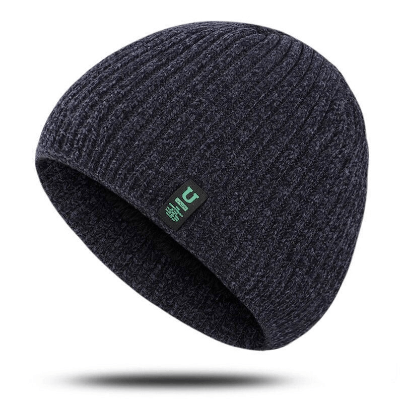 Fashion Classic Knitting Thickening Wind Protection Hat in dark grey for unisex. Perfect for casual and sporty winter styles.