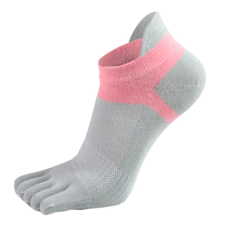 Colorful cotton five-finger short socks for women, breathable and antibacterial, perfect for daily wear and comfort - SF0760.