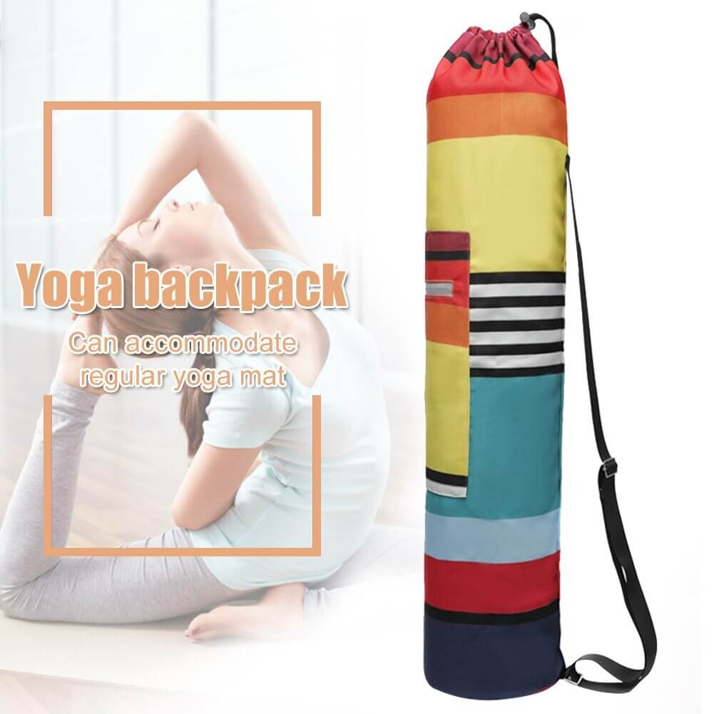 Stylish floral yoga mat bag with adjustable strap, perfect for fitness enthusiasts. Durable microfiber, under 20L capacity.