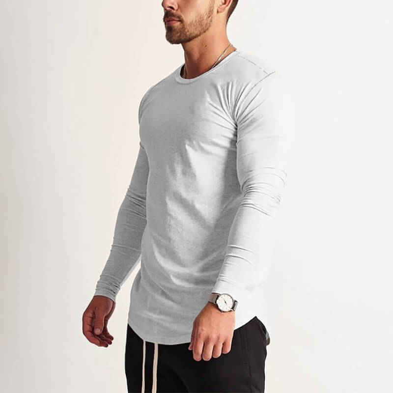 Modisches, langärmliges, einfarbiges Sweatshirt mit O-Ausschnitt für Herren – SF1199 