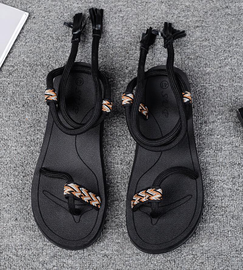 Sandales plates à lacets en nylon pour hommes / chaussures de randonnée antidérapantes - SPF1079 