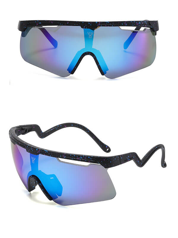 Fashion outdoor sunglasses SF0961 for men and women, featuring colorful mirrored lenses and lightweight polycarbonate frame.