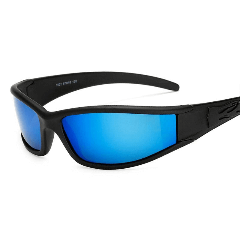 Unisex Fashion Polarized Sunglasses with Anti-Glare Lenses, Black Frame and Blue Polaroid Lenses, Perfect for Outdoor Style - SF0278