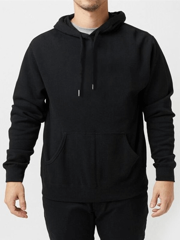 Fashion Solid Color Men's Sweatshirts with Hood and Pockets - SF0373