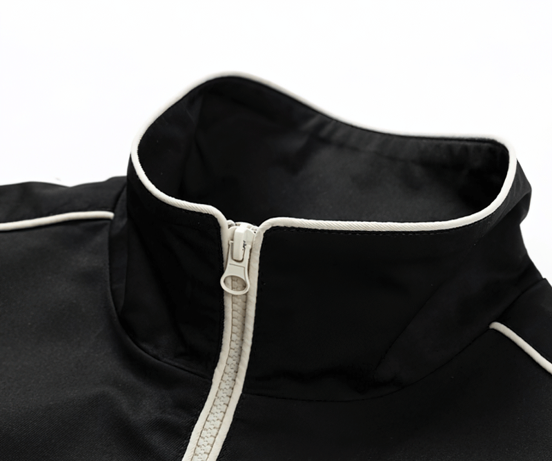 Modische, lockere Jacke mit Stehkragen und reflektierendem Verschluss – SF1233 