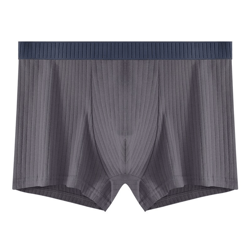 Boxers en coton de couleur unie à rayures pour hommes - SPF1091 