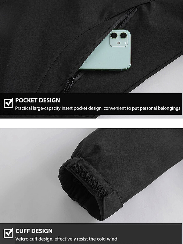 Men's thin windbreaker jacket showcasing pocket and cuff design with a phone in pocket, highlighting practicality and wind resistance.