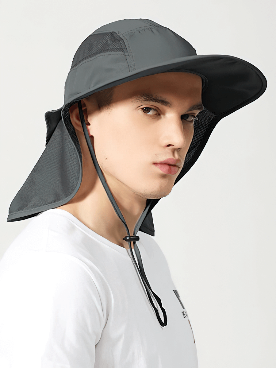 Multi-Functional Wide-Brimmed UV Sun Hat with Neck Protection - SF0388