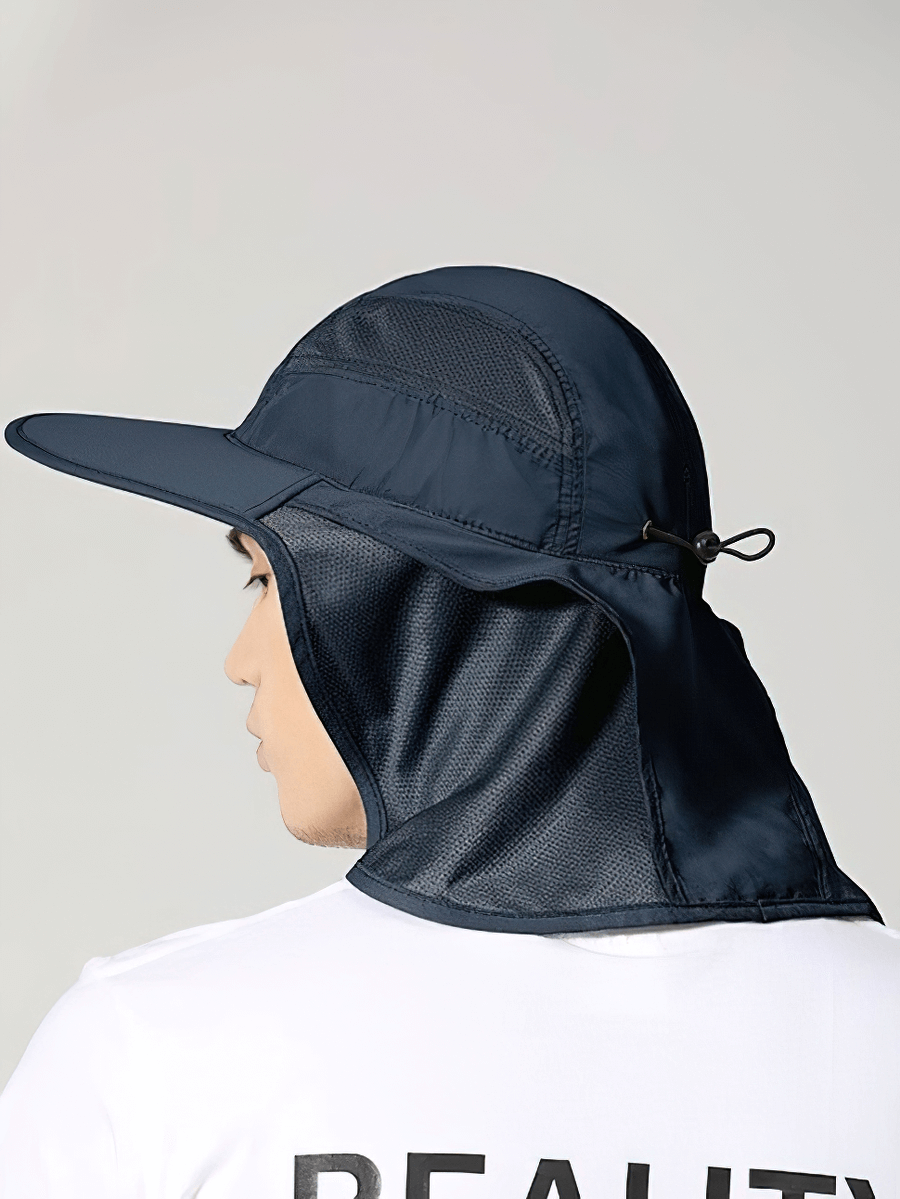 Chapeau de soleil UV multifonctionnel à larges bords avec protection du cou - SPF0388 