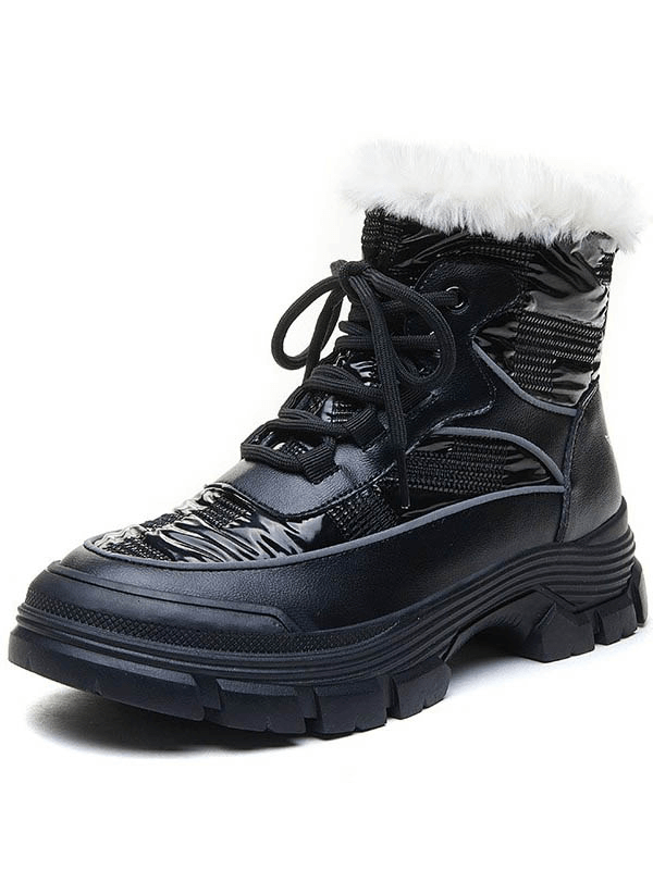 Fashion WaterProof Warm Women's Boots with Rubber Bottom and Thick Fur - SF1007