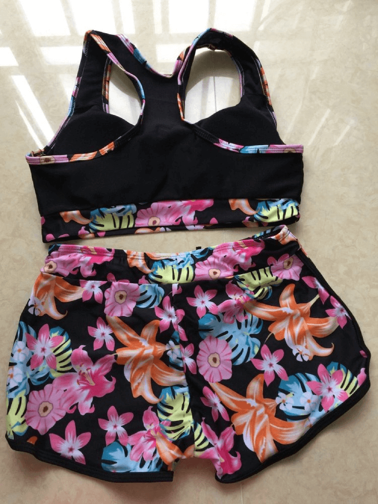 Fashionable Light Women's Two-Piece Swimsuit with Print - SF0601