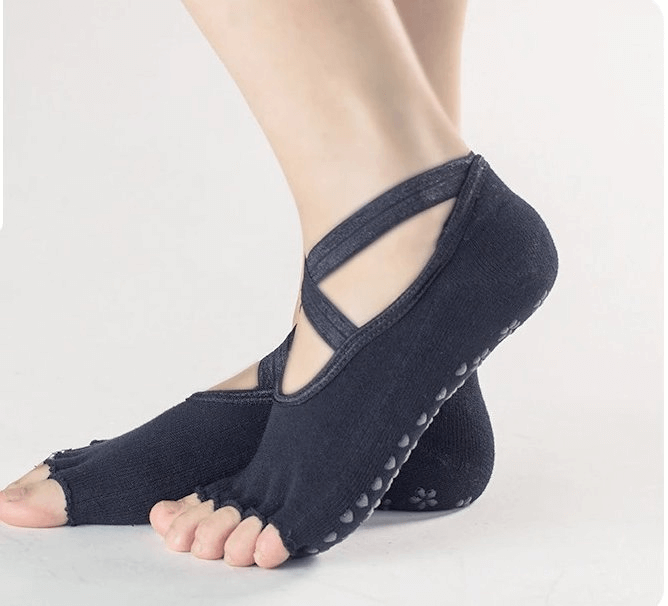 Chaussettes de sport antidérapantes à la mode pour femmes avec bouts ouverts - SPF0335 