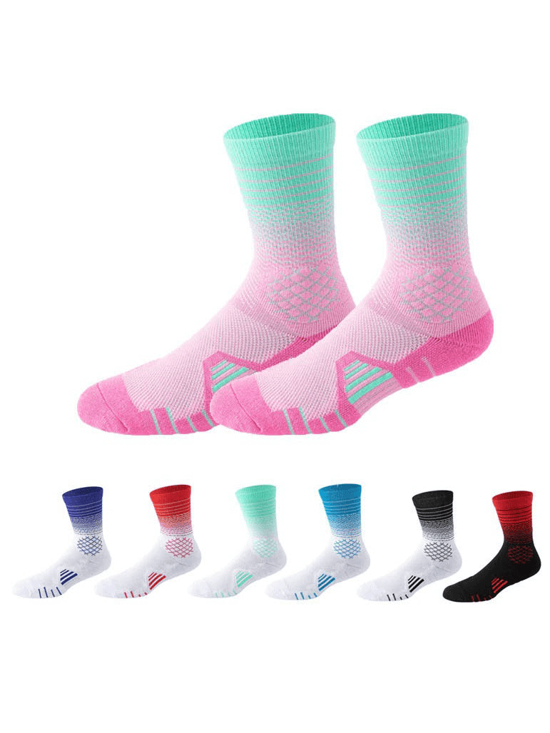 Colorful knee-high basketball socks, breathable and fast-drying, ideal for professional players. Available in assorted vibrant colors.