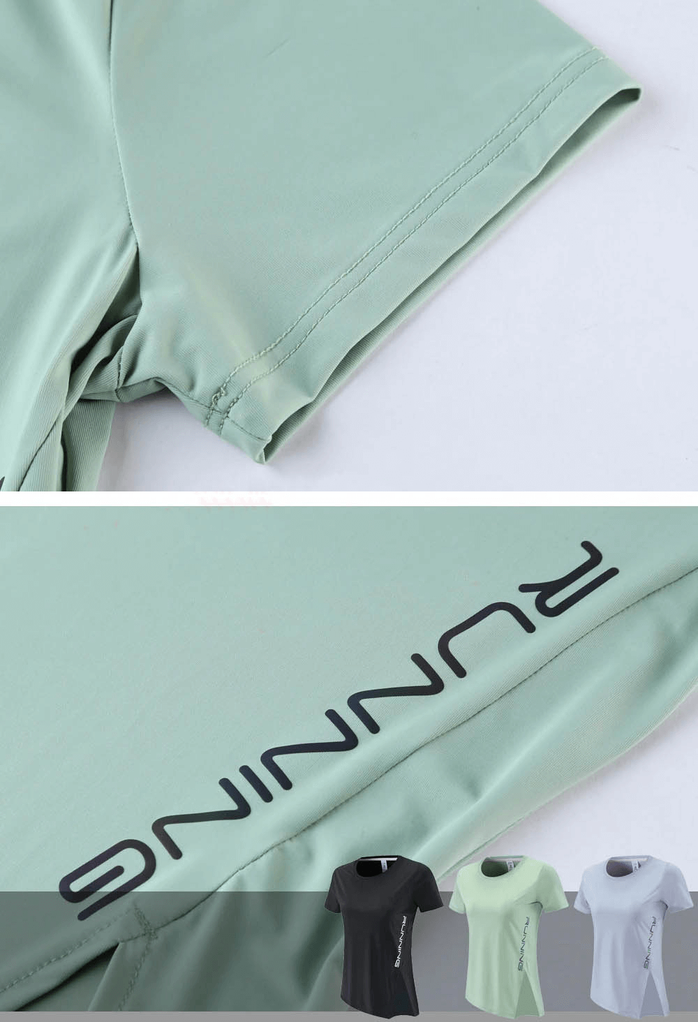 Asymmetrisches Sport-T-Shirt für Damen / Fashion Open Slim Short Sleeves T-Shirt für Damen - SF0099