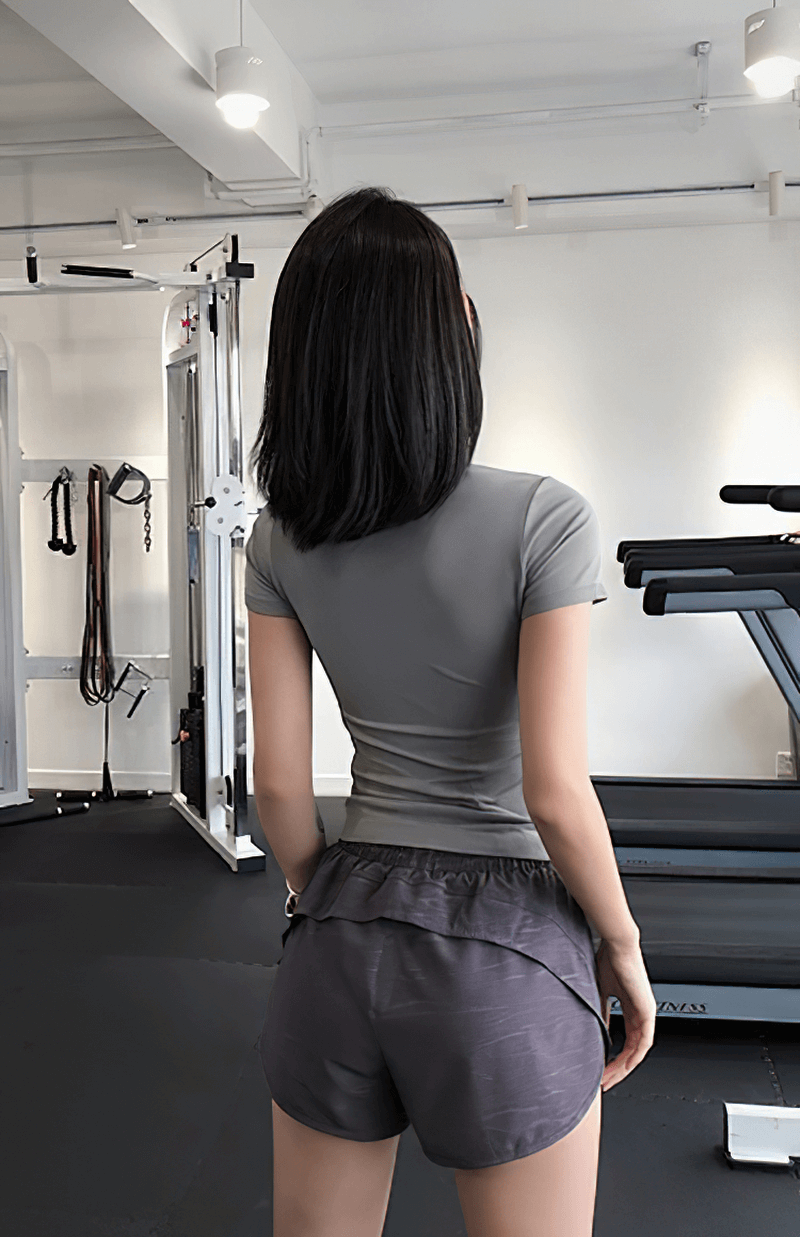 Atmungsaktives Fitness-T-Shirt für Damen / kurze Ärmel, Laufsportbekleidung – SF0039