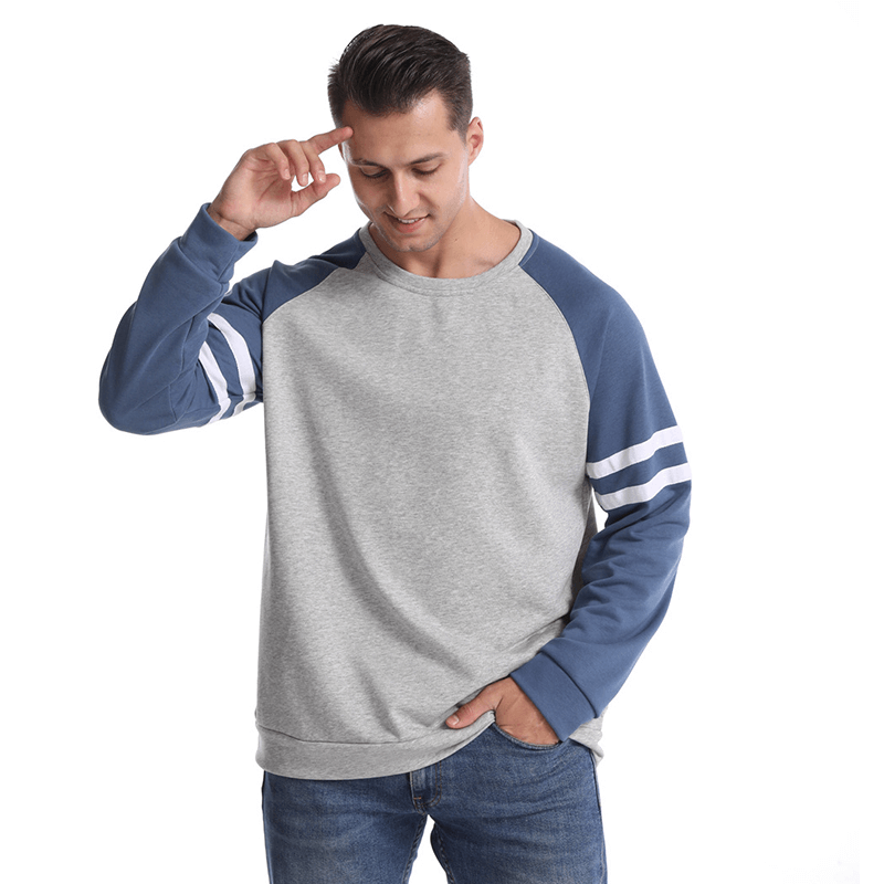 Fitness-Patchwork-Pullover mit langen Ärmeln und Rundhalsausschnitt – SF1159 