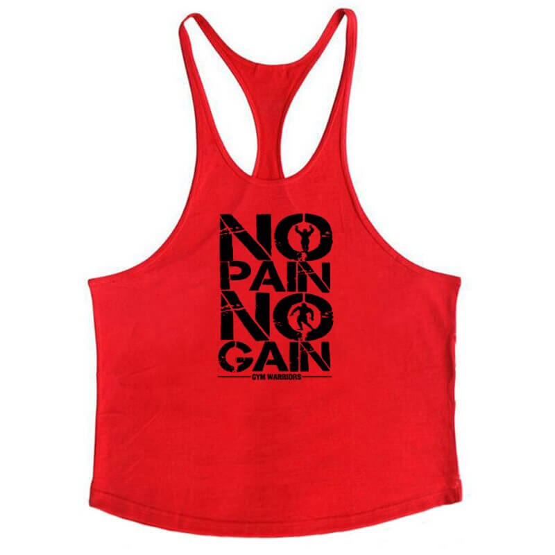 Fitness Tank Top with Letter Print / Male Cotton Tank - SF0574