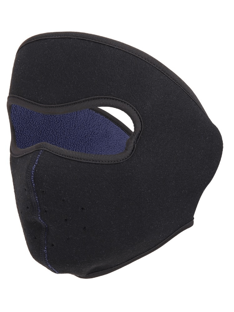 Fleece windproof face mask with adjustable fastener for outdoor activities, offering protection and comfort. Model SF0730 shown.