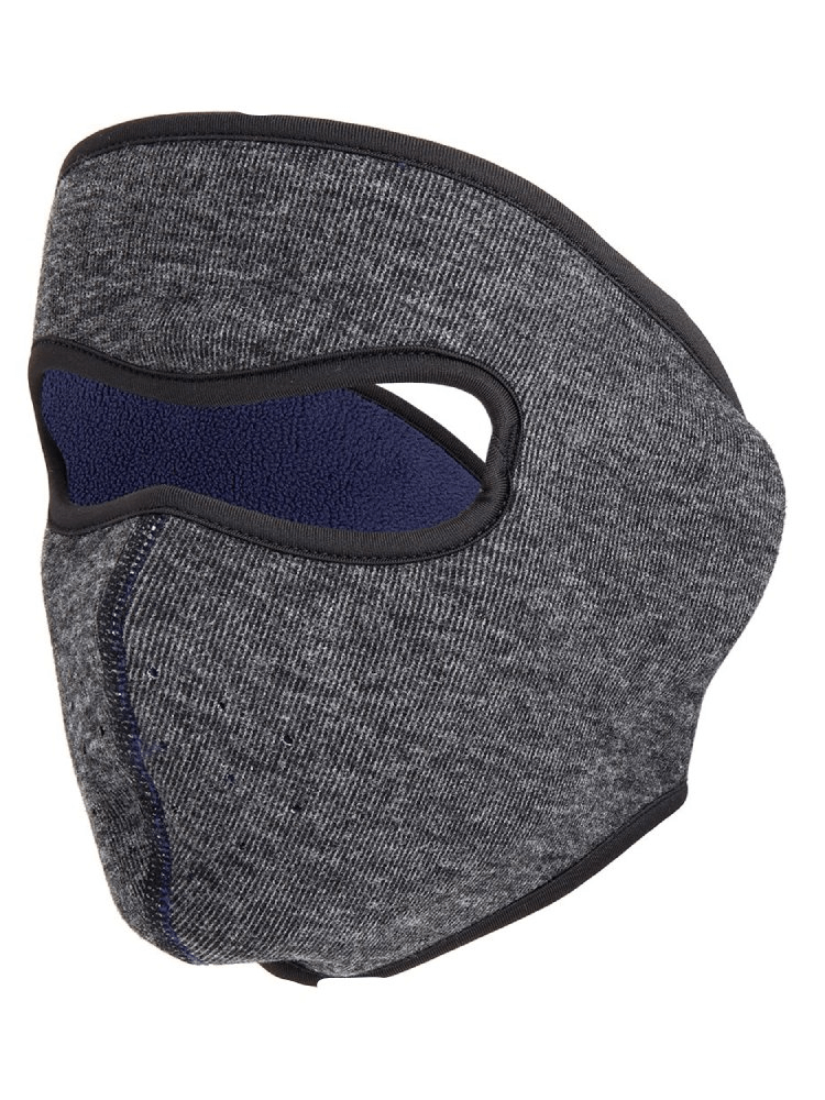 Fleece windproof face mask with adjustable fastener, ideal for outdoor activities, snowboarding, airsoft, UV protection, and comfort.
