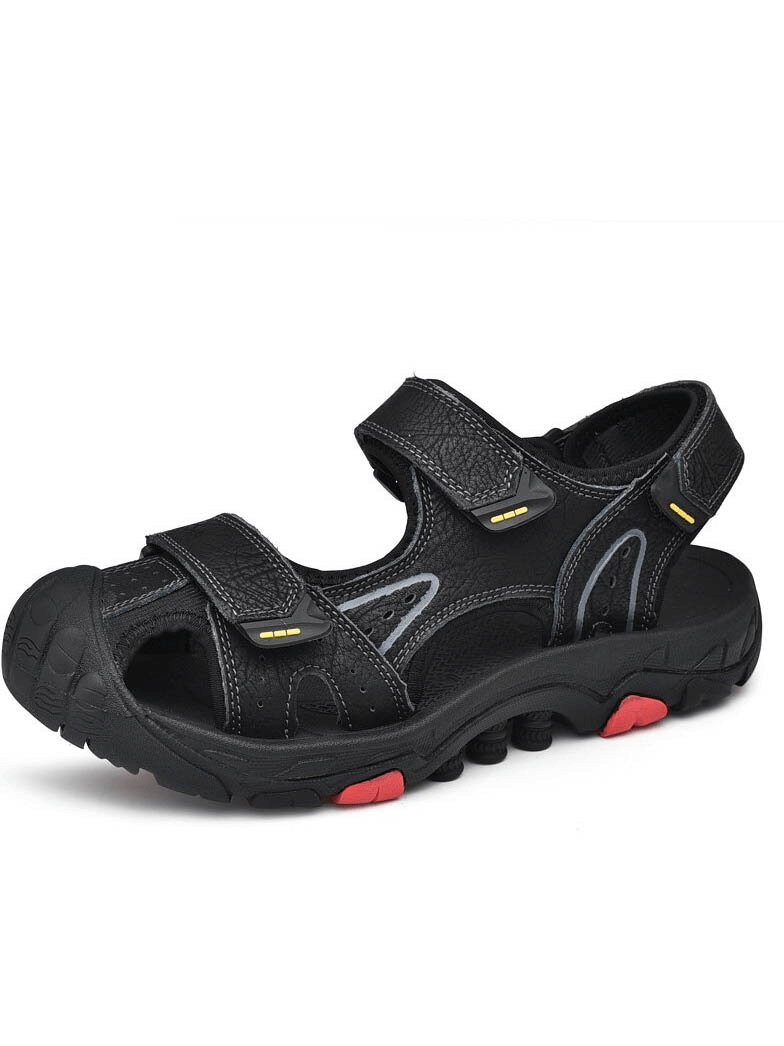 Sandales de trekking en eau douce en cuir véritable / chaussures respirantes d'extérieur - SPF0679 