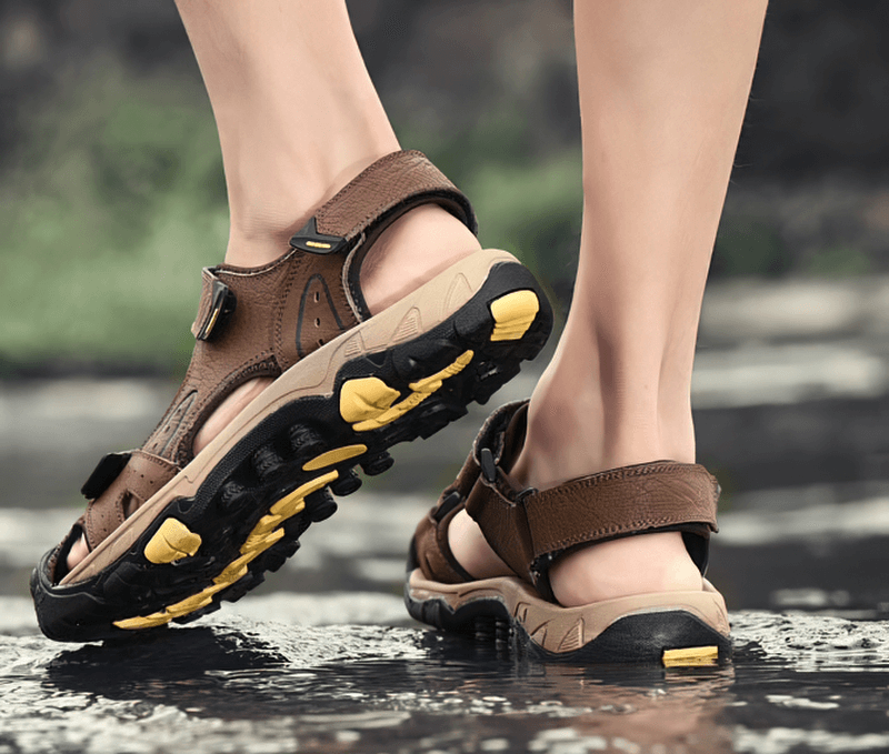 Weiche Wasser-Trekking-Sandalen aus echtem Leder / atmungsaktive Outdoor-Schuhe – SF0679 