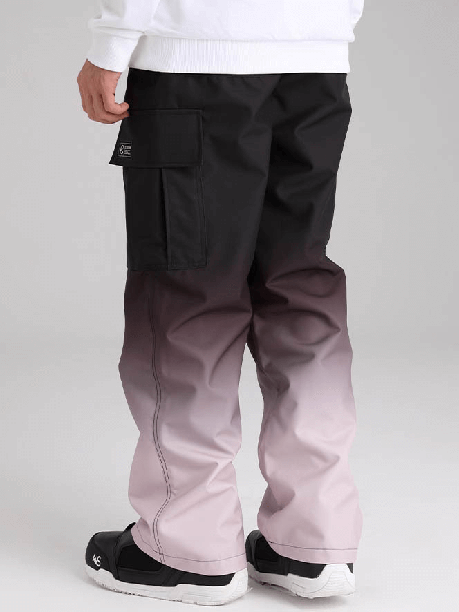 Lose Snowboardhose mit Farbverlauf und großen Seitentaschen – SF0933