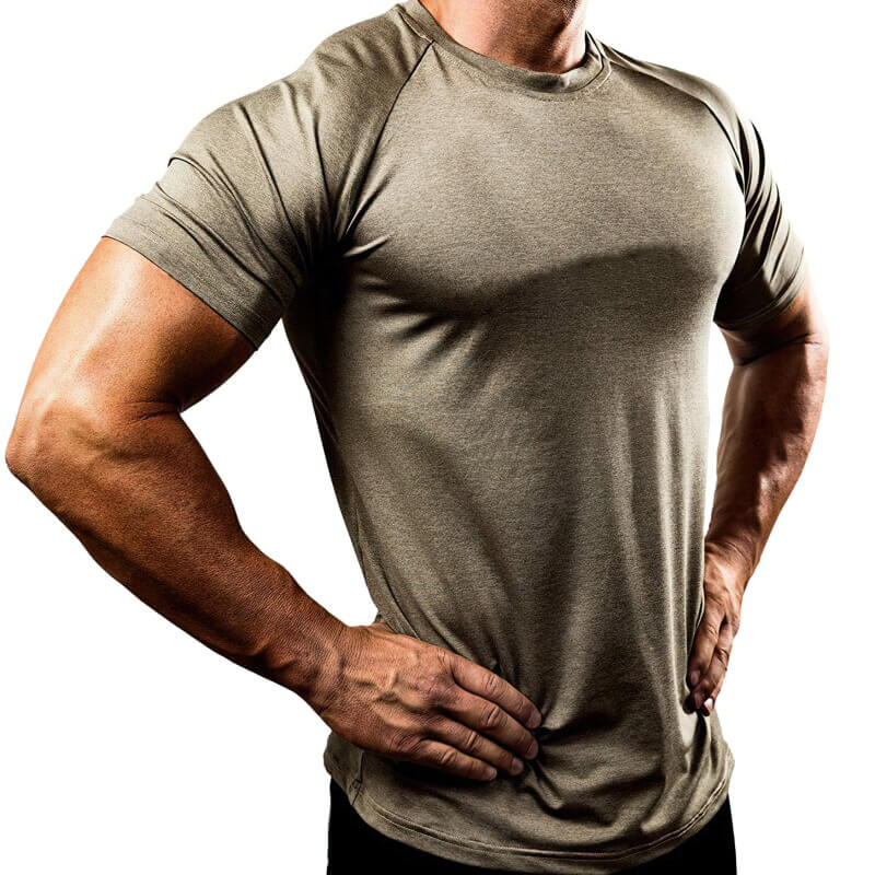 T-shirt de sport de gymnastique pour hommes / T-shirt d'entraînement masculin solide - SPF1092 