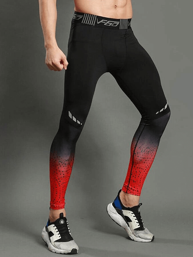 Leggins de compression à haute élasticité pour la course à pied / vêtements de sport pour hommes - SPF0865 