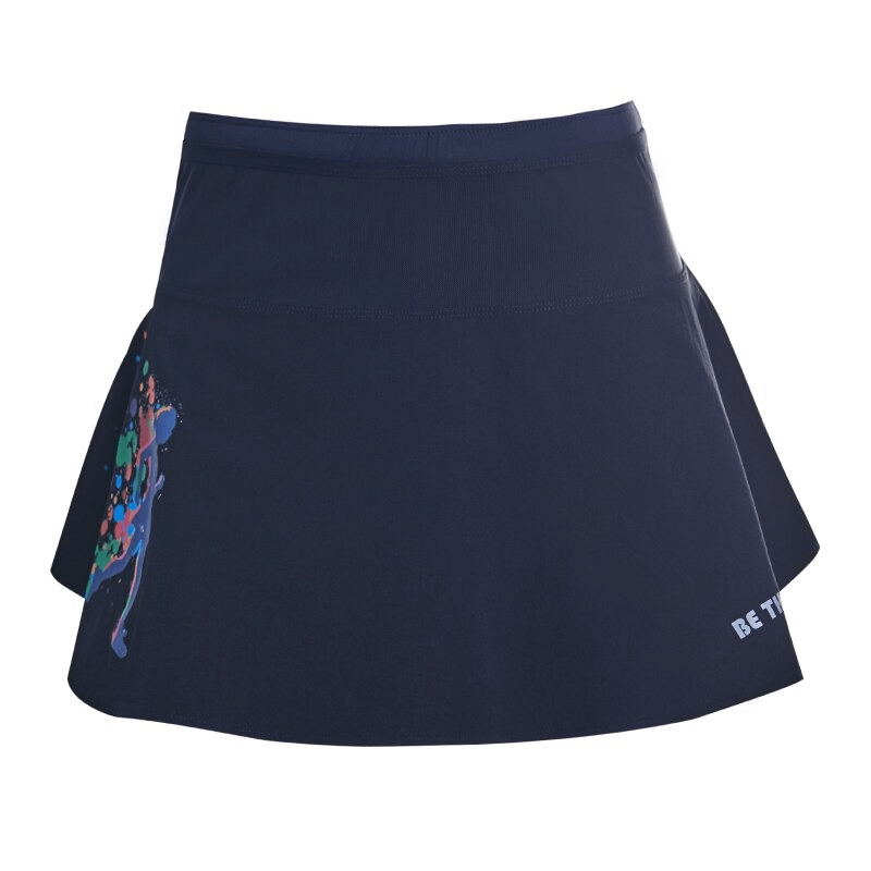 Jupe double couche taille haute avec poche / tissu de tennis de golf en maille - SPF0105 