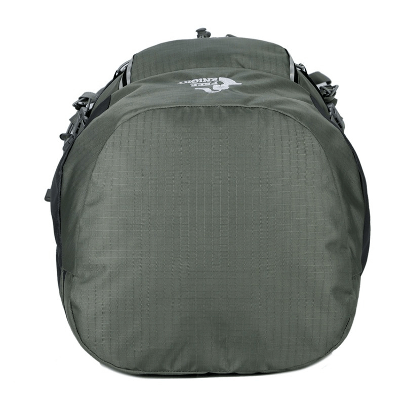 Hiking Large Capacity Water Resistant Backpack With Rain Cover – SF0296, perfect for outdoor adventures, shown in green front view.