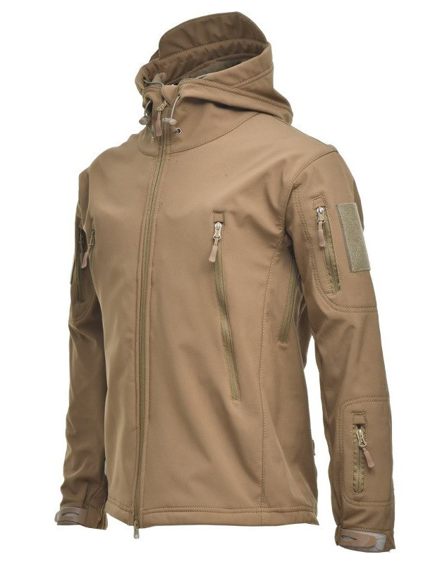 Hiking Waterproof Male Hooded Jacket with Zipper Pockets, Polartec material, windproof, waterproof, perfect for outdoors - SF0687