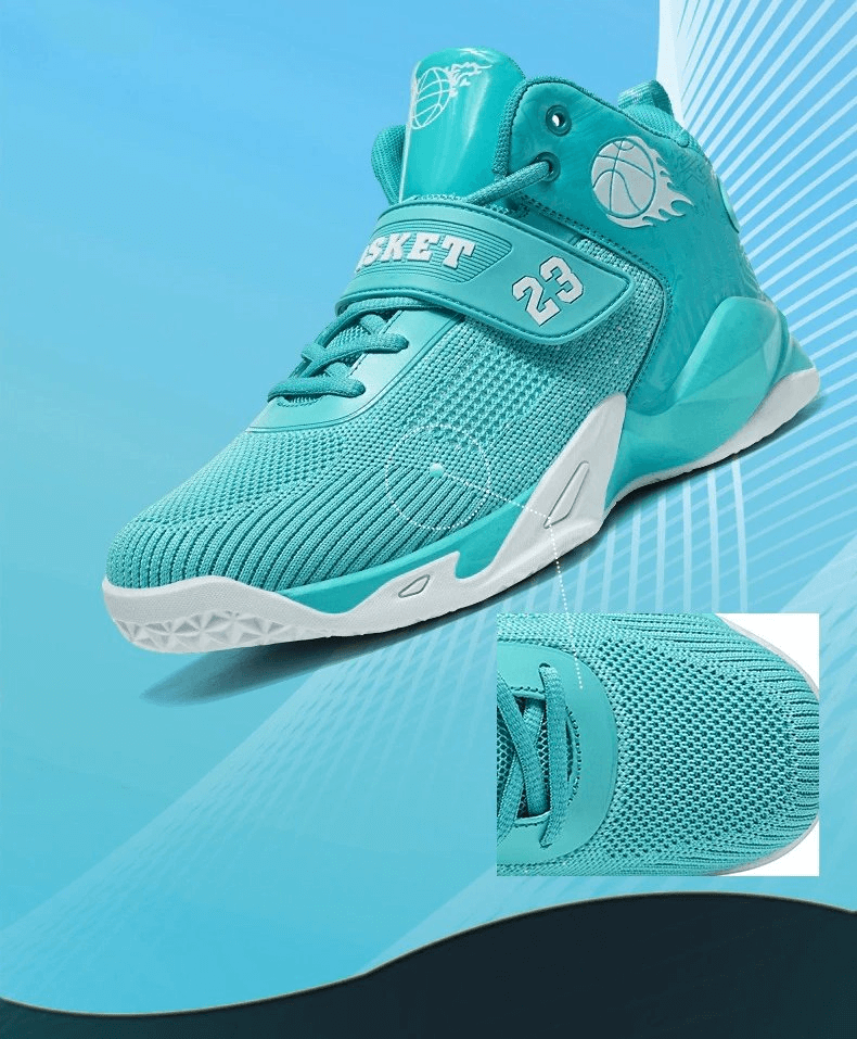 Teal lightweight sports sneaker with breathable mesh design and durable rubber outsole, featuring ForMotion technology for ultimate comfort.