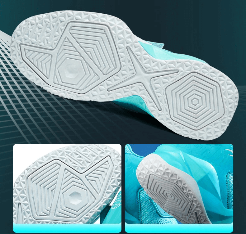 Close-up of the durable rubber outsole of Light Training Breathable Sneakers SF0263, showcasing tread patterns for grip and performance.