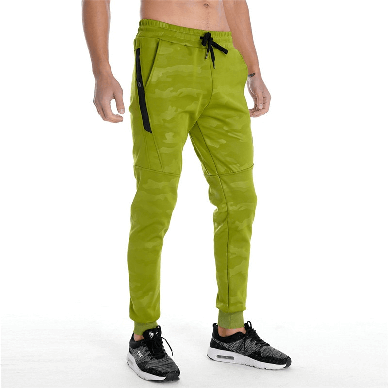 Lightweight Elastic Men's Sweatpants with Zipper Pockets - SF1116