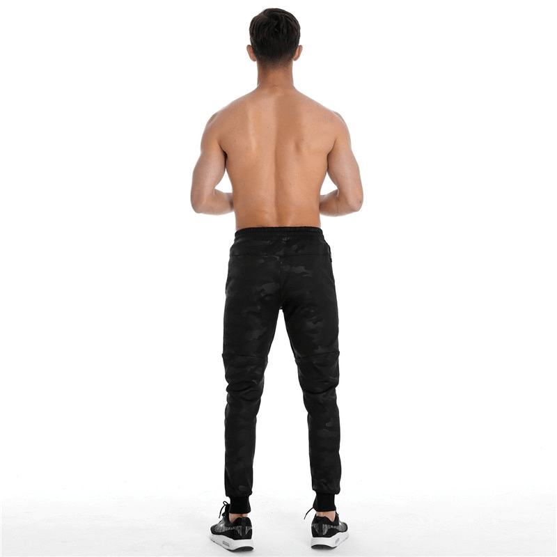 Lightweight Elastic Men's Sweatpants with Zipper Pockets - SF1116