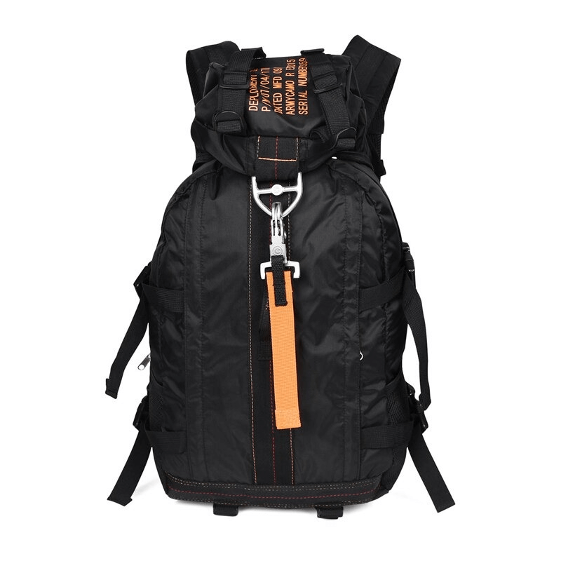 Lightweight Tactical Travel Rucksack SF0451 for hiking and camping, featuring durable nylon, adjustable straps, and multiple pockets.