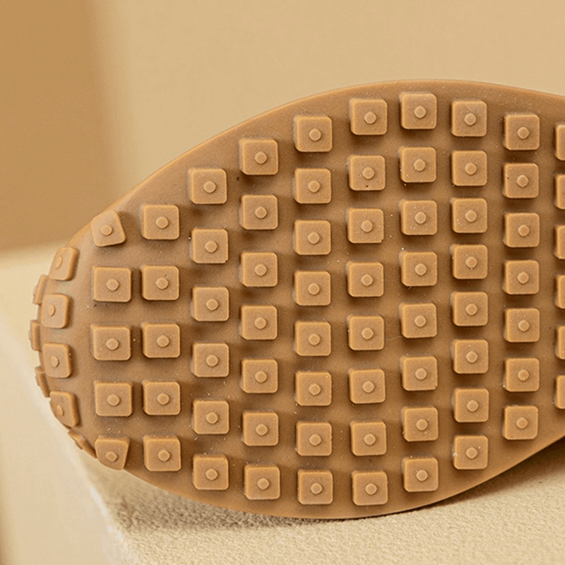 Baskets plates confortables à lacets en cuir véritable avec imprimé - SPF0978 