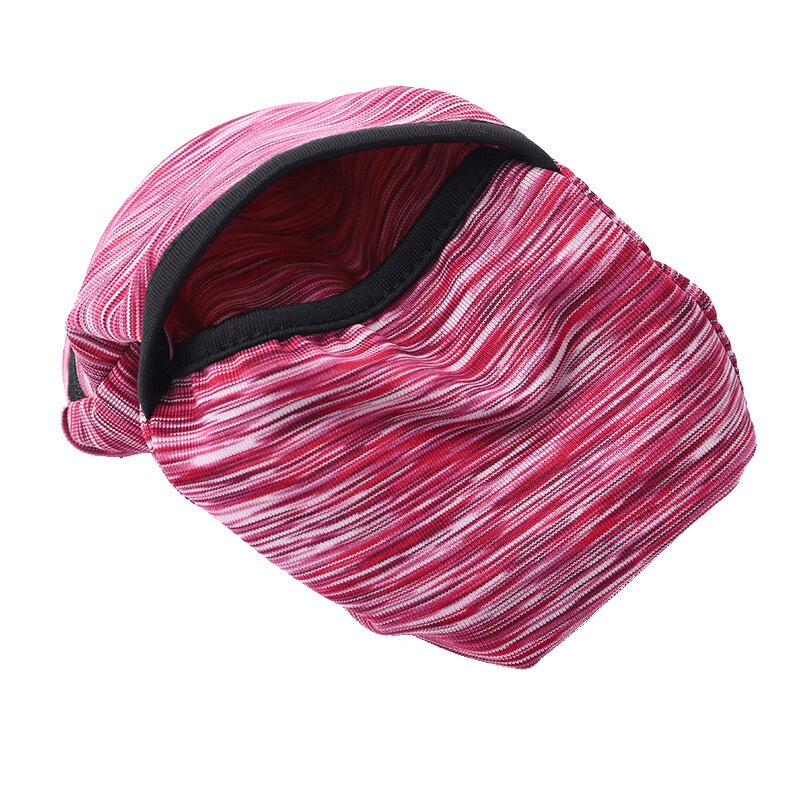 Lightweight red striped running arm bag with zipper, ideal for carrying phone and keys during workouts and runs.