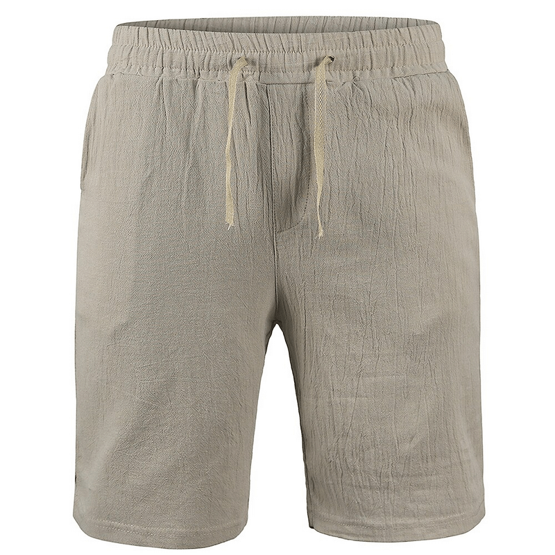 Linen Solid Color Breathable Men's Shorts / Sports Shorts - SF1118