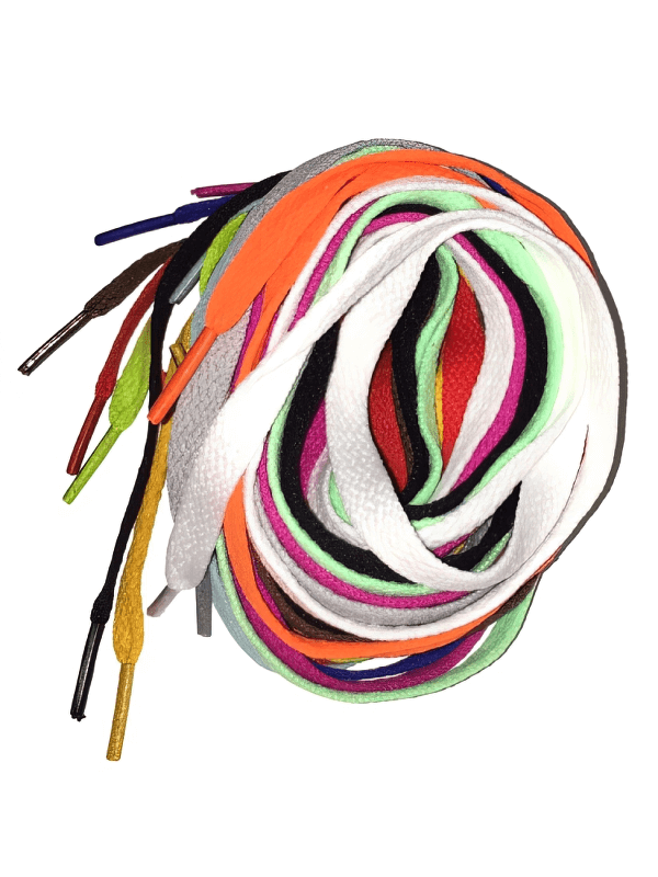 Colorful long plain flat shoelaces bundle for sports shoes, durable polyester, 86.5 inches, perfect for reliable and flexible performance