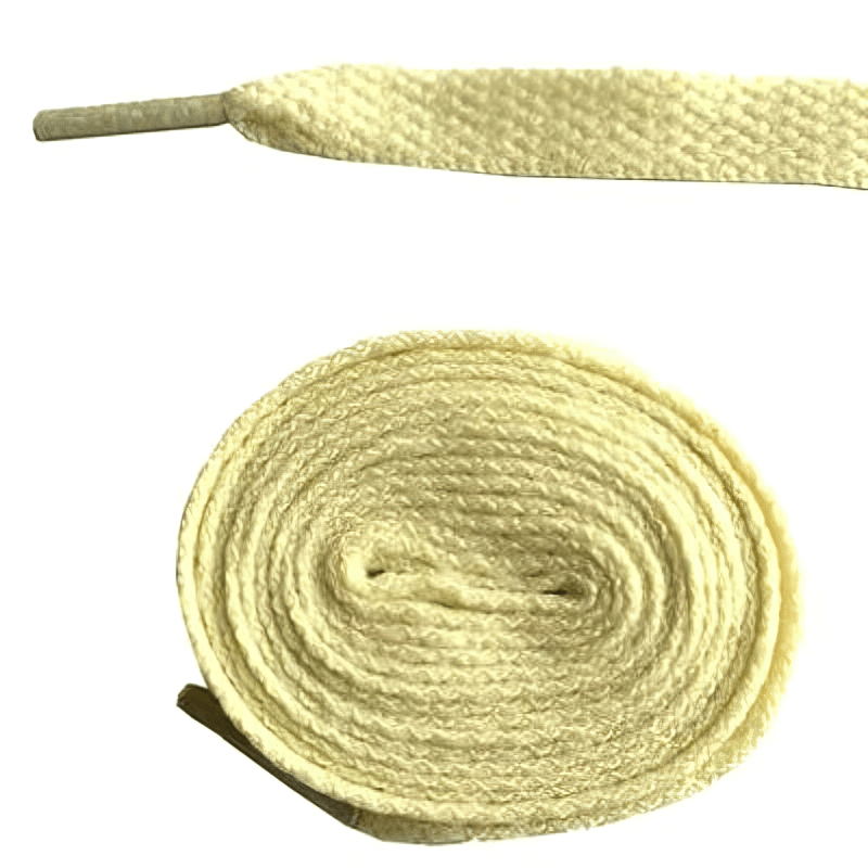 Long plain flat shoelaces for sports shoes SF1125, beige color, 86.5 inches, durable polyester material, ideal for secure lacing