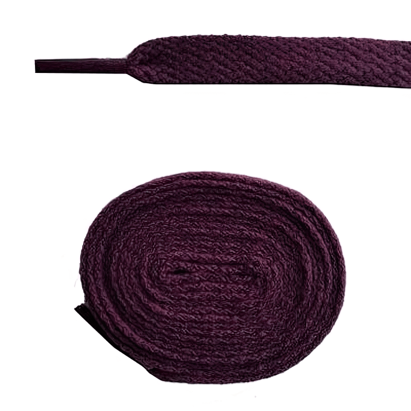 Long flat shoelaces for sports shoes in deep purple, 86.5 inches, durable polyester, perfect for unisex footwear and active lifestyles.