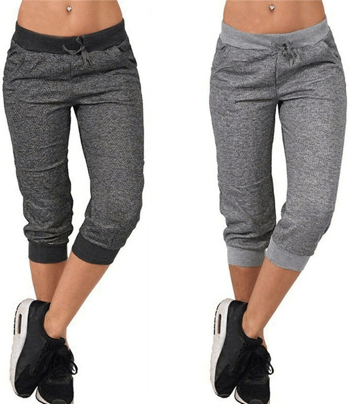 Pantalon de jogging ample court pour femme avec poches - SPF0152 