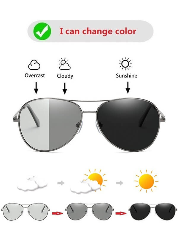 Luxuriöse photochrome Unisex-Sonnenbrille zum Autofahren – SF0965 