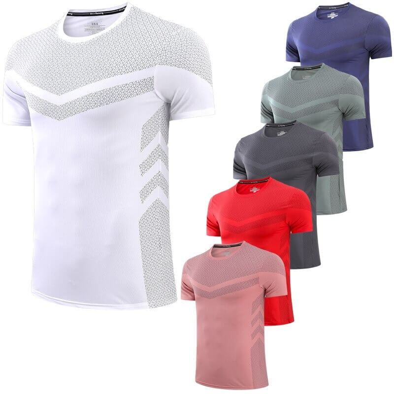 Male Breathable Short Sleeves Skinny T-Shirt for Training - SF0575