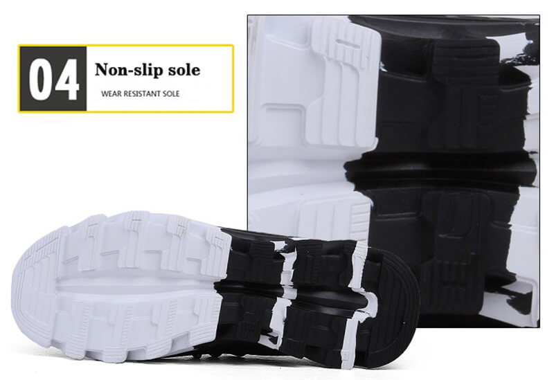 Close-up of non-slip sole from male mesh running shoes SF0762 showcasing wear-resistant grip, designed for durability and traction.