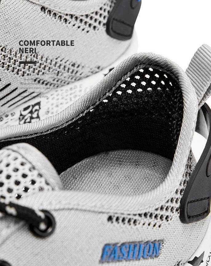 Men's casual lace-up mesh sneakers SF0805, showcasing breathable air mesh upper and soft outsole for comfort and style.